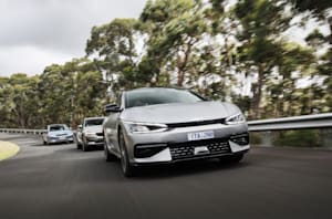 Wheels Reviews 2022 Hyundai Ioniq 5 Vs Polestar 2 Vs Kia EV 6 Australia Dynamic Front 1 C Brunelli